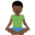 man in lotus position, dark skin tone